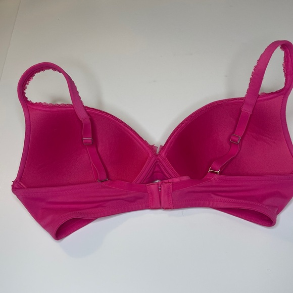 Victoria’s Secret 36C Wireless Bra No-wire Super Soft Bow Pink Thick Straps - Picture 2 of 3
